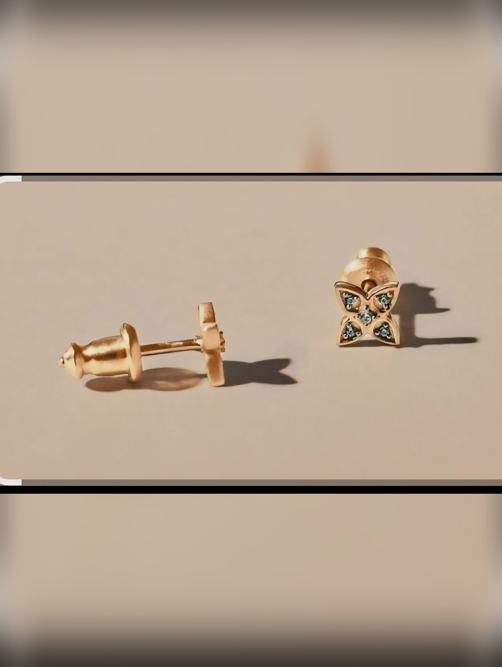 Raven James Alina Stud Earrings - Gold Plated Sterling And Crystals
